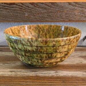 Rustic Green Ceramic Bowl